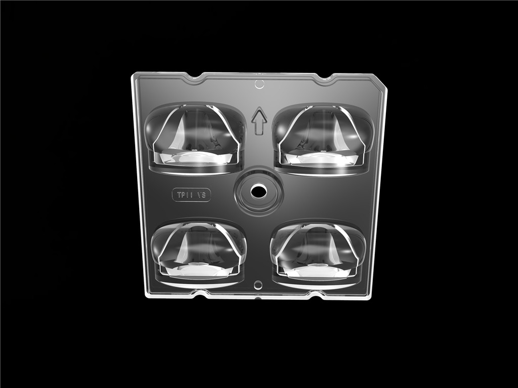 50*50mm 55*152 Degree/TYPE2-VS 4 In 1 LED Light Lens ПК материал для светодиодного уличного освещения SMD3535/5050LED
