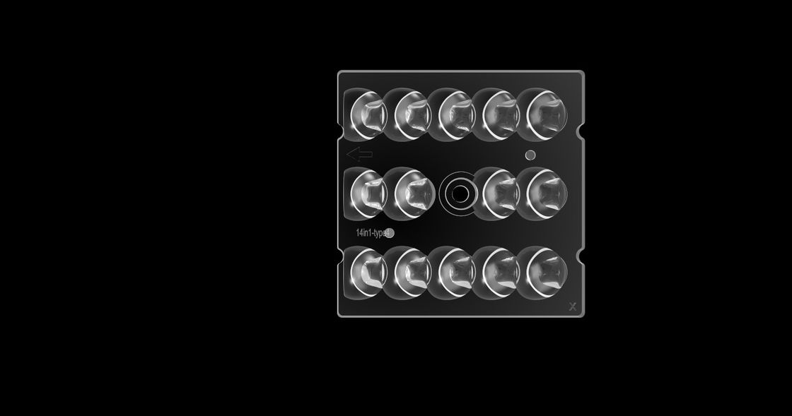 Объектив 14 СИД квадрата PHILIPS SMD3030 в 1, наблюдает защищая объектив СИД SMD для уличного освещения СИД